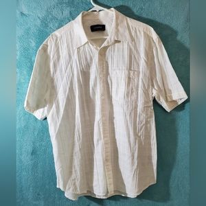 J Campbell Los Angeles Men’s Button Down White Short Sleeve Shirt Mens Size XL